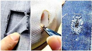 No Need Machine 3 Easiest Ways to Repair Holes in Pants and Shoes🤗 All You Need is a Sewing Needle [upl. by Shurlock]