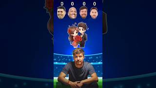 Ronaldo vs rock vs Mr beast vs Messi ✅⚽😈mr beast ask ♥️ shorts [upl. by Kippie774]