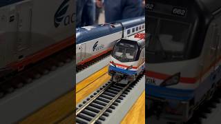 HO Scale Bachmann ACELA II Avelia Liberty FIRST PUBLIC REVEAL Amherst Railroad Society Train Show [upl. by Alansen]