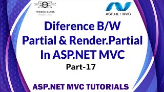 17  Difference Between Partial And Render Partial In ASPNET MVC  MVC Tutorials HindiUrdu [upl. by Airegin]