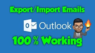 How to Export and import Emails with the help of outlook [upl. by Sanders369]