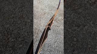 Ebony Longbow 60 lb bow archery handmade craft bowmaker bowyer fibreglass carbonfiber łuk [upl. by Ynnus]