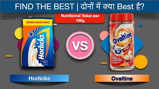 Horlicks Vs Ovaltine Nutritional Value per 100g Find The Best [upl. by Anaeed]