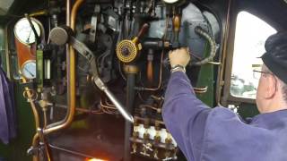 Footplate ride aboard 6990 quotWitherslack Hallquot at GCR Loughborough on 25062016 [upl. by Trinette]