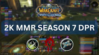 DISC PRIEST ROGUE ARENA WOTLK ARENA 2v2 SEASON 7 2000 MMR [upl. by Mandal]