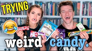 Trying WEIRD Foreign Candy CHALLENGE w Mel Joy REACTION  Collins Key [upl. by Plantagenet]