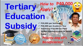 4PS BENEFICIARIES PRIORITY SA TERTIARY EDUCATION SUBSIDY TES PARA SA COLLEGE HANGGANG P40000AY [upl. by Einej857]