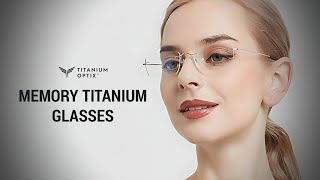 Memory Titanium Glasses  Sage Memory Titanium Rimless Eyeglass Frames [upl. by Niattirb314]