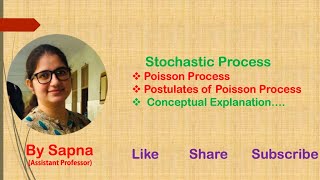 Poisson Process and its postulates Stochastic Process by Sapna [upl. by Olegnalehcim902]