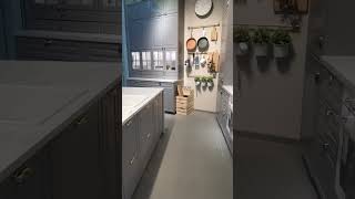 IKEA Bodbyn gray kitchen cabinets with kitchen Island [upl. by Pessa]