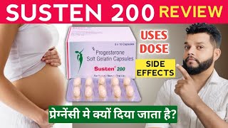 Susten 200 mg Capsule Review  Progesterone Capsule Uses Dose And Side Effects In Hindi [upl. by Atinniuq]