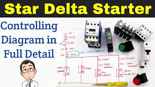 star delta starter control circuitstar delta starter connectionautomatic star delta starter [upl. by Patsis]