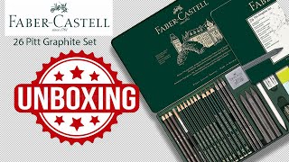 Unboxing  Faber Castell 26 Pitt Graphite Set [upl. by Oirazan339]