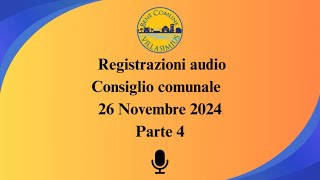 Registrazioni audio Consiglio Comunale 26 novembre 2024 parte 4  Villasimius [upl. by Sioux]