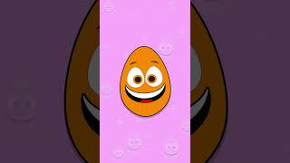 Shake Shake Shake Pop ORANGE nesting egg learncolors cartoon colors toddler BabyBigMouth [upl. by Pownall711]