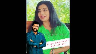 actorranjith💞💞Priya Mam About Ranjith Sir 💞💞mamakuttymamapapamamapriyaramanmamapapaloveforever [upl. by Aihtekal]