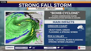 Weather Forecast Bomb cyclone taking aim at PNW [upl. by Sheets71]