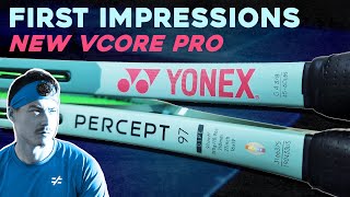 YONEX PERCEPT 97 amp 100 DREVIEW  The New VCORE PRO [upl. by Akemor]