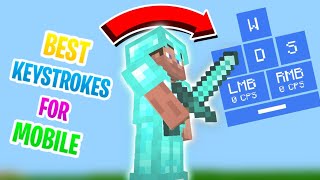 BEST KEYSTROKES FOR MOBILE  KeyStrokes Mod Minecraft Pocket Edition [upl. by Aydne]