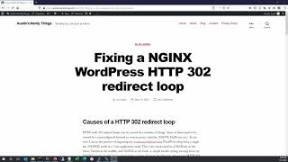 Fixing a WordpressNGINX HTTP 302 redirect loop [upl. by Rabah]