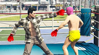 COMBAT DE BOXE SUR GTA 5 [upl. by Huppert]