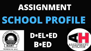 SCHOOL PROFILE ASSIGNMENT FOR DELED AND BED STUDENTS ।।COMPLETE FORMAT। ।ENGLISH MEDIUM TYPED [upl. by Yerac]