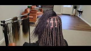 HOW TO STEP BY STEP LARGE KNOTLESS BOX BRAIDS [upl. by Nodnab]