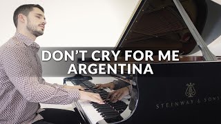 Dont Cry For Me Argentina Evita  Piano Cover  Sheet Music [upl. by Nilcaj]