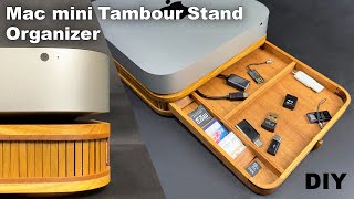 Wooden Mac Mini Tambour Riser Organizer  DIY Laser Cutting Project [upl. by Annaxor]