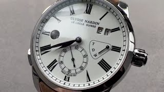 Ulysse Nardin Classic Dual Time ENAMEL Boutique Edition 3243132E1BQ Ulysse Nardin Watch Review [upl. by Burris]