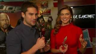 GI Joe Retalation DJ Cotrona and Adrianne Palicki Interview at ToyFair in New York HD [upl. by Anifled]