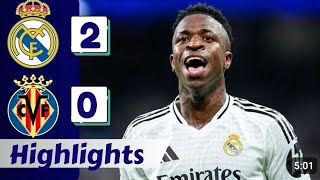 Real Madrid vs Villarreal 20  All Goals ampExtended Highlights 2024 [upl. by Jarrell]