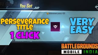 how to get perseverance title in BGMI Pubg mobile perseverance title in BGMI JattGamerPB1 PB13Guru [upl. by Dorsey483]