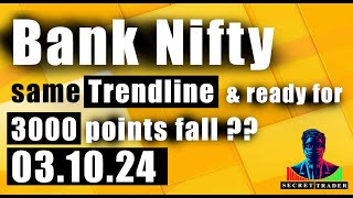 Bank Nifty Fall from same Trendline  Daily Analysis 03 Oct  Best setup for Friday  Secret Trader [upl. by Eveneg778]