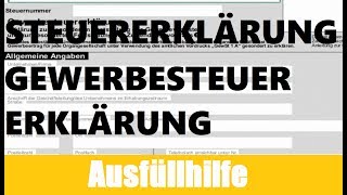 Gewerbesteuererklärung 2016 Elster  Elster Tutorial  Steuererklärung selber machen [upl. by Saire]