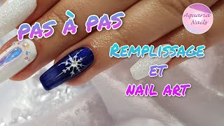 Remplissage gainage  Nail art flocon [upl. by Nari]