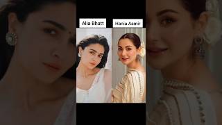 Alia VS Hania India Vs Pakistan country celebrity india pakistan alia hania shortsubscribe [upl. by Orsini692]