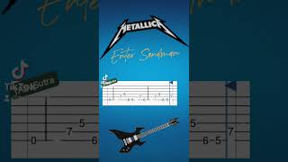 Enter Sandman intro Easy Guitar Tabs Tutorial Metallica [upl. by Lucita977]