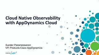 Cisco Cloud Native Observability for Modern Applications [upl. by Zusman]