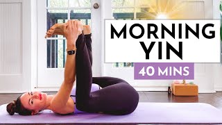 40 Min Morning Yin Yoga  Full Body and Mind Relaxation [upl. by Aratihc]