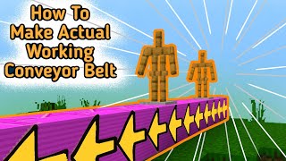 How to make conveyor belt in Minecraft PE [upl. by Negaem]