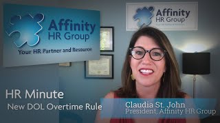 New Department of Labor Overtime Rule HR Minute [upl. by Kahaleel]