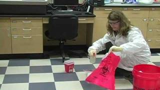 Cleaning Up a Spill Bloodborne Pathogens [upl. by Sandie275]