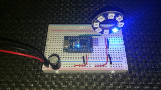 Driving Tiny WS2812B NeoPixel Ring by BitBanging STM8S003F3s GPIO [upl. by Daggett]