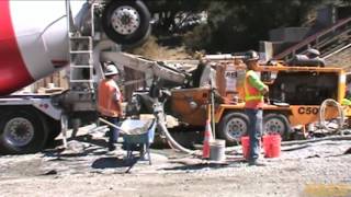 REED C50SS Shotcrete Pump  Tunnel Lining with Robotic Arm California [upl. by Lewej]