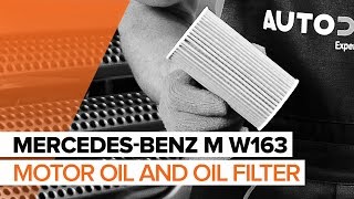 How to change Engine Oil and Oil filter on MERCEDESBENZ M W163 TUTORIAL  AUTODOC [upl. by Willumsen754]