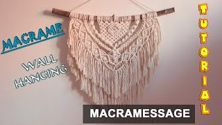 Macrame wall hanging Tutorial  Easy DIY for Macrame Beginners [upl. by Assen745]