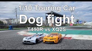 XQ2S vs T410R 110 touring car battle [upl. by Cloris351]