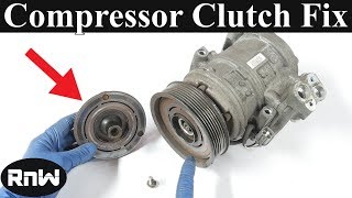 How to Remove and Replace an AC Compressor Clutch and Bearing  Quick Version [upl. by Calvert]