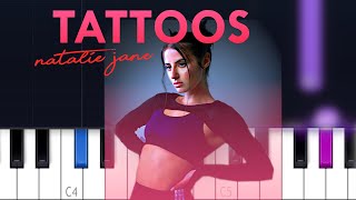 Natalie Jane  Tattoos Piano tutorial [upl. by Liebermann]